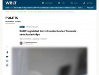 Bild zum Artikel: BAMF registriert trotz Einreiseverbot Tausende neue Asylanträge