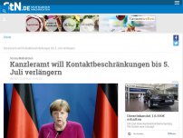 Bild zum Artikel: Corona-Maßnahmen: Kanzleramt will Kontaktbeschränkungen bis 5. Juli verlängern