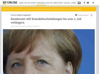 Bild zum Artikel: Corona-Regierungspapier: Kanzleramt will Kontaktbeschränkungen bis zum 5. Juli verlängern