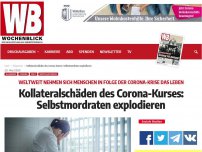 Bild zum Artikel: Kollateralschäden des Corona-Kurses: Selbstmordraten explodieren