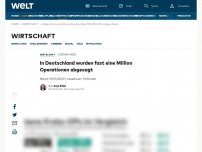 Bild zum Artikel: In Deutschland wurden fast eine Million Operationen abgesagt