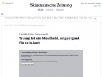 Bild zum Artikel: Meinung am Mittag: Proteste in den USA: Trump ist ein Maulheld, ungeeignet für sein Amt