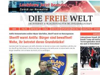 Bild zum Artikel: Sheriff warnt Antifa: Bürger sind bewaffnet! Wehe, ihr betretet deren Grundstücke!