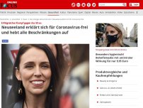 Bild zum Artikel: Erfolgreicher Kampf gegen das Virus - Neuseeland erklärt sich für Coronavirus-frei und hebt alle Beschränkungen auf