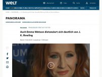 Bild zum Artikel: Auch Emma Watson distanziert sich deutlich von J. K. Rowling