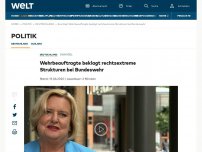 Bild zum Artikel: Wehrbeauftragte beklagt rechtsextreme Strukturen bei Bundeswehr