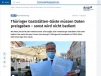 Bild zum Artikel: Gaststätten-Gäste müssen Daten preisgeben –  sonst wird nicht bedient