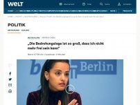 Bild zum Artikel: „Die Bedrohungslage ist so groß, dass ich nicht mehr frei sein kann“