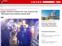 Bild zum Artikel: Reaktion auf Zeitungs-Kolumne - Junger Polizist rechnet mit 'taz'-Autorin ab: 'Mit jedem Satz wächst meine Wut'