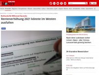 Bild zum Artikel: Nullrunde für Millionen Deutsche - Rentenerhöhung 2021 könnte im Westen ausfallen