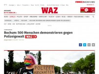 Bild zum Artikel: Kundgebung: Bochum: 500 Menschen demonstrieren gegen Polizeigewalt