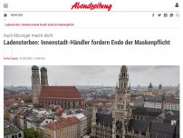 Bild zum Artikel: Auch Münziger macht dicht: Ladensterben: Innenstadt-Händler fordern Ende der Maskenpflicht