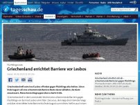 Bild zum Artikel: Flüchtlingsroute: Griechenland errichtet Barriere vor Lesbos