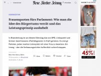 Bild zum Artikel: Frauenquoten fürs Parlament: Wie man die Idee des Bürgertums verrät und das Leistungsprinzip aushebelt