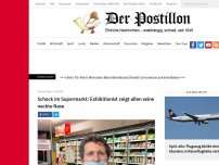 Bild zum Artikel: Schock im Supermarkt: Exhibitionist zeigt allen seine nackte Nase