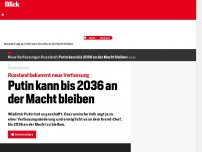 Bild zum Artikel: Russland bekommt neue Verfassung: Putin kann bis 2036 an der Macht bleiben