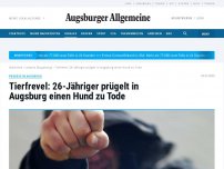 Bild zum Artikel: Tierfrevel: 26-Jähriger prügelt in Augsburg einen Hund zu Tode