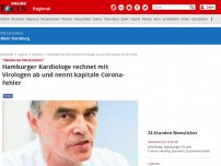 Bild zum Artikel: 'Absolutes Versäumnis' - Hamburger Kardiologe rechnet mit Virologen ab und nennt kapitale Corona-Fehler