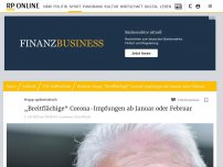 Bild zum Artikel: Hopp prophezeit: „Breitflächige“ Corona-Impfungen ab Januar oder Februar