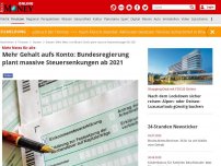 Bild zum Artikel: Mehr netto für alle - Hunderte Euro sparen: Bundesregierung plant massive Steuersenkungen für 2021