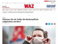 Bild zum Artikel: Umfrage: Stimmen Sie ab: Sollte die Maskenpflicht aufgehoben werden?