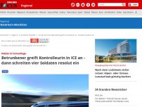 Bild zum Artikel: Helden in Camouflage - Betrunkener greift Kontrolleurin in ICE an - dann schreiten vier Soldaten resolut ein