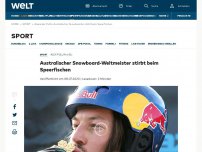 Bild zum Artikel: Australischer Snowboard-Weltmeister stirbt beim Speerfischen