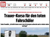 Bild zum Artikel: Berührender Abschied von Phillip (†24) - Trauer-Korso für den toten Fahrschüler