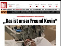 Bild zum Artikel: Aniston postet Schock-Foto - „Das ist unser Freund Kevin“