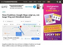 Bild zum Artikel: Neue Funktion: Google Maps zeigt an, wie lange Weg mit Kleinkind dauert