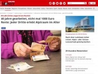 Bild zum Artikel: Aktuelle Zahlen zeigen bittere Realität - 40 Jahre gearbeitet, nicht mal 1000 Euro Rente: Jeder Dritte erlebt Alptraum im Alter