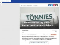 Bild zum Artikel: Tönnies-Fleisch lag in von Ratten bevölkertem Kühlhaus