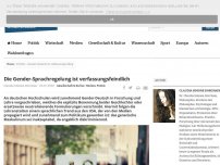 Bild zum Artikel: Gender-Deutsch ist verfassungswidrig