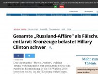 Bild zum Artikel: Gesamte „Russland-Affäre“ als Fälschung entlarvt: Kronzeuge belastet Hillary Clinton schwer