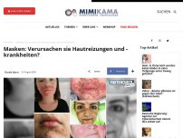 Bild zum Artikel: Masken: Verursachen sie Hautreizungen und -krankheiten?