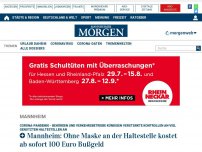 Bild zum Artikel: Ohne Maske an der Haltestelle: Wer in Mannheim erwischt wird, riskiert saftiges Bußgeld