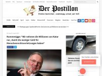 Bild zum Artikel: Rummenigge: 'Wir nehmen die Millionen von Katar nur, damit die weniger Geld für Menschenrechtsverletzungen haben'