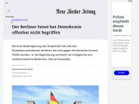 Bild zum Artikel: Der Berliner Senat hat Demokratie offenbar nicht begriffen