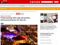 Bild zum Artikel: Köln - Paukenschlag: Weihnachtsmarkt am Kölner Dom abgesagt – auch andere fallen aus