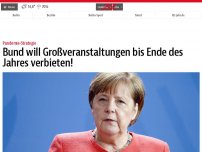 Bild zum Artikel: Merkel: Mindestbußgeld von 50 Euro für Verstöße gegen Maskenpflicht