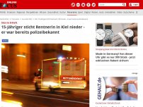 Bild zum Artikel: Sitzt in U-Haft - 15-Jähriger sticht Rentnerin in Kiel nieder - er war bereits polizeibekannt