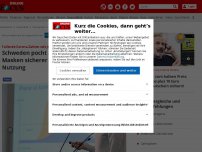 Bild zum Artikel: Fallende Corona-Zahlen seit Juni - Schweden pocht auf Alleingang: Keine Masken sicherer als deren schlampige Nutzung