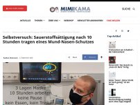 Bild zum Artikel: Selbstversuch: Sauerstoffsättigung nach 10 Stunden tragen eines Mund-Nasen-Schutzes