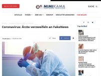 Bild zum Artikel: Coronavirus: Ärzte verzweifeln an FakeNews