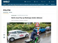 Bild zum Artikel: Berlin muss Pop-up-Radwege wieder abbauen