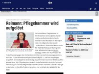 Bild zum Artikel: Abstimmung: Keine Zukunft für die Pflegekammer?