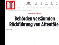 Bild zum Artikel: Anschlag auf A100 - Behörden versäumten Rückführung von Attentäter