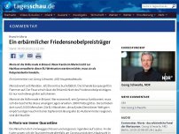 Bild zum Artikel: Kommentar: EU ist ein erbärmlicher Friedensnobelpreisträger