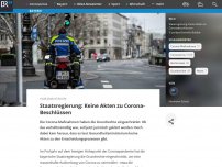 Bild zum Artikel: Staatsregierung: Keine Akten zu Corona-Beschlüssen