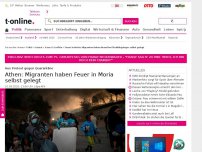 Bild zum Artikel: Feuer in Moria: Migranten haben Brand im Flüchtlingslager selbst gelegt